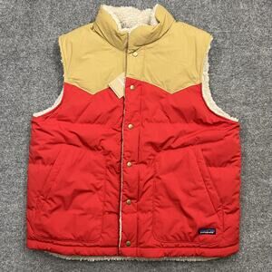 Patagonia Bivy Down Vest Mens XL Reversible Sherpa Fleece Outdoor Hiking NEW